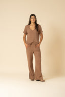 Gauze Slit Pants