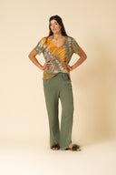 Gauze Slit Pants
