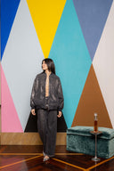 Iridescent Denim Straight Leg