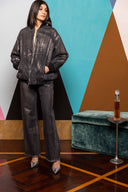 Iridescent Denim Straight Leg