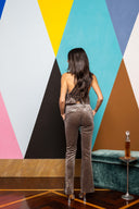 Sequin Velvet Elegant Trousers