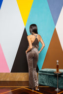 Sequin Velvet Elegant Trousers