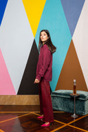 Iridescent Denim Straight Leg