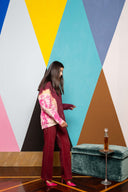 Iridescent Denim Straight Leg