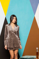 Sequin Velvet Mini Skirt