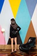 Sequin Velvet Mini Skirt