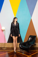 Sequin Velvet Mini Skirt