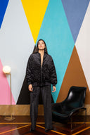 Sequin Velvet Bomber Jacket