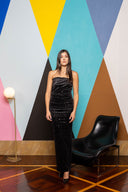 Sequin Velvet Maxi Dress