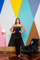 Sequin Velvet Maxi Dress