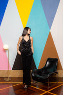 Sequin Velvet Elegant Trousers