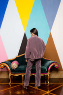 Flocked Denim Bomber