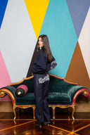 Graffiti Denim Straight Leg