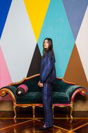 Iridescent Denim Wide Leg