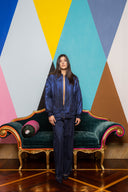 Iridescent Denim Wide Leg