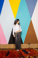 Iridescent Denim Low Waisted Cargos