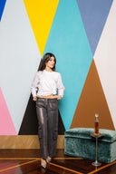 Iridescent Denim Low Waisted Cargos