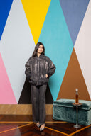 Iridescent Denim Straight Leg