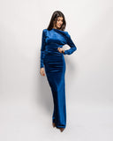 Velvet Longsleeve Maxi Dress