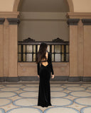 Velvet Backless Maxi Dress