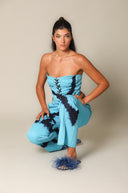 Tie Dye Denim Wide Leg