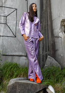 Pierna ancha de mezclilla iridiscente