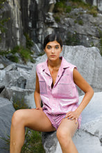 Load image into Gallery viewer, Iridescent Denim Playsuit - PINK
