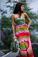 Iridescent Denim Bandeau - FOREST GREEN