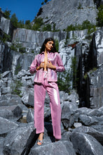 Load image into Gallery viewer, Iridescent Denim Wide Leg - PINK
