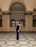 Velvet Strapless Maxi Dress