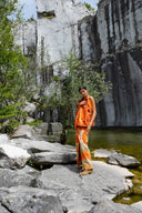 New Dye Maxi Skirt - ORANGE TIE DYE