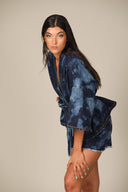 Denim Tie Dye Shorts